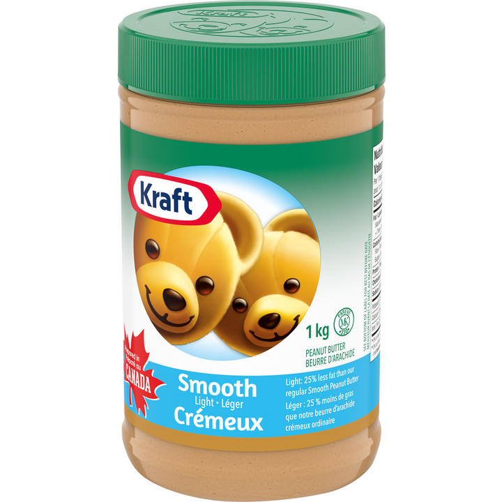 Kraft - Smooth Light Peanut Butter - 1 kg - Canadian Distribution