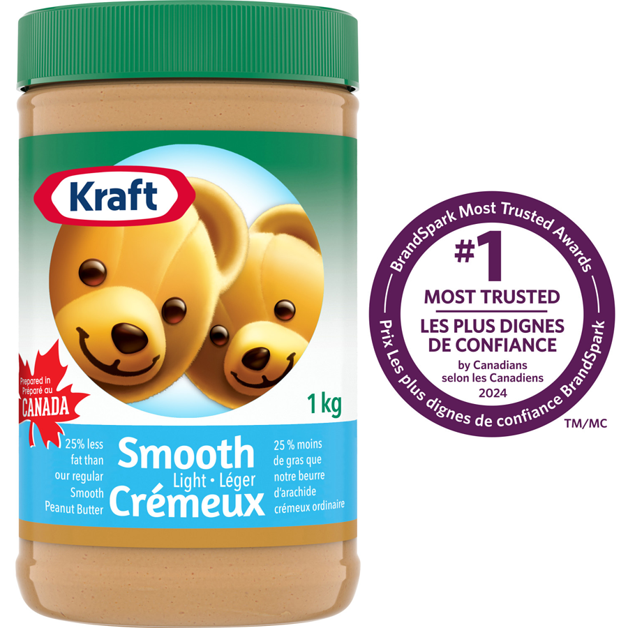 Kraft - Smooth Light Peanut Butter - 1 kg - Canadian Distribution