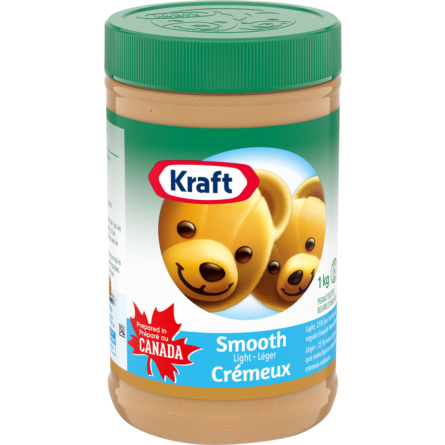 Kraft - Smooth Light Peanut Butter - 1 kg - Canadian Distribution