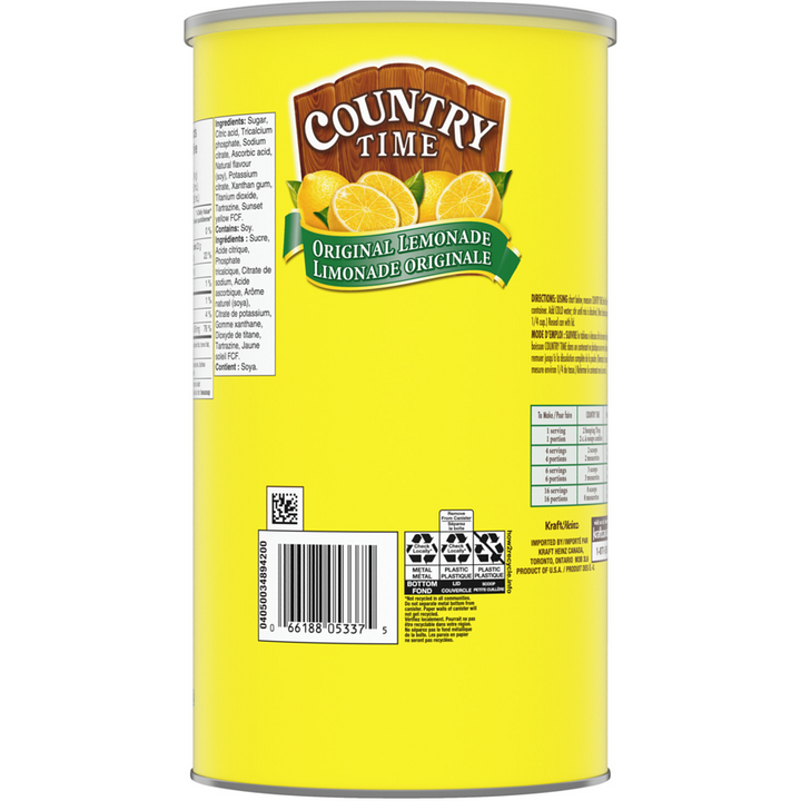 Country Time - Lemonade Drink Mix - 2 kg - Canadian Distribution