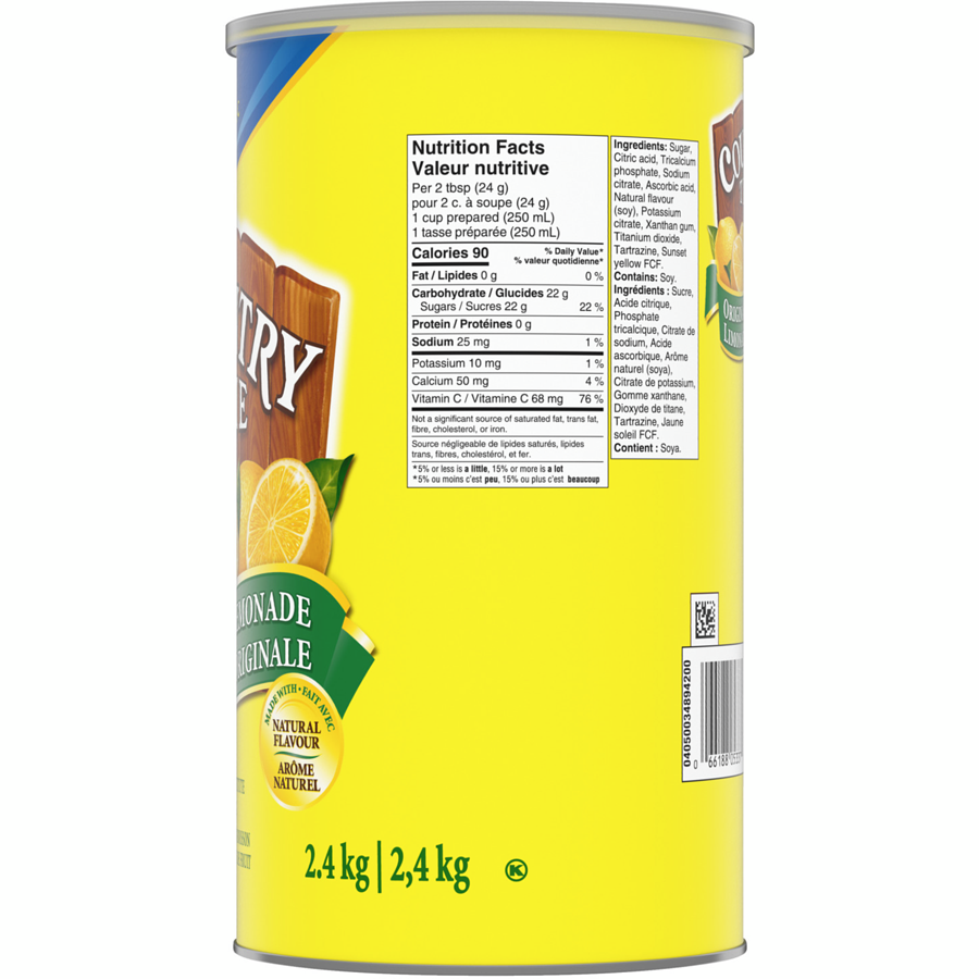 Country Time - Lemonade Drink Mix - 2 kg - Canadian Distribution