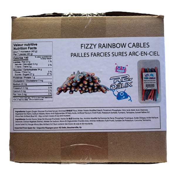 Câbles Fizzy Rainbow - 48 x 260 g - R2-Delix - Distribution canadienne - Livraison gratuite au Canada pour les commandes de plus de 199 $ CA