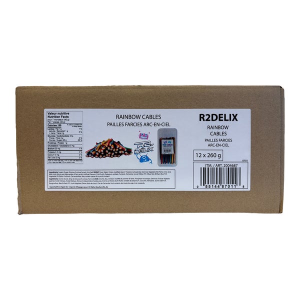 Câbles arc-en-ciel - 48 x 260 g - R2-Delix - Distribution canadienne - Livraison gratuite au Canada pour les commandes de plus de 199 $ CA