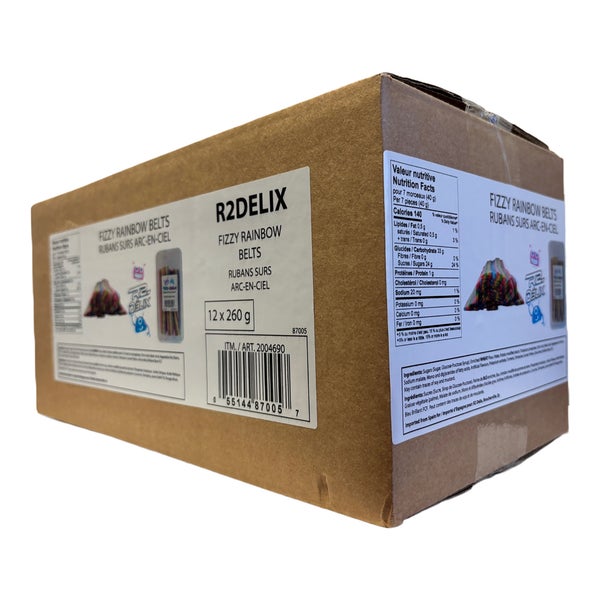 Ceintures pétillantes arc-en-ciel - 48 x 260 g - R2-Delix - Distribution canadienne - Livraison gratuite au Canada pour les commandes de plus de 199 $ CA