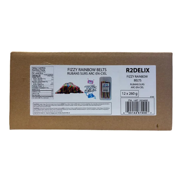 Ceintures pétillantes arc-en-ciel - 48 x 260 g - R2-Delix - Distribution canadienne - Livraison gratuite au Canada pour les commandes de plus de 199 $ CA