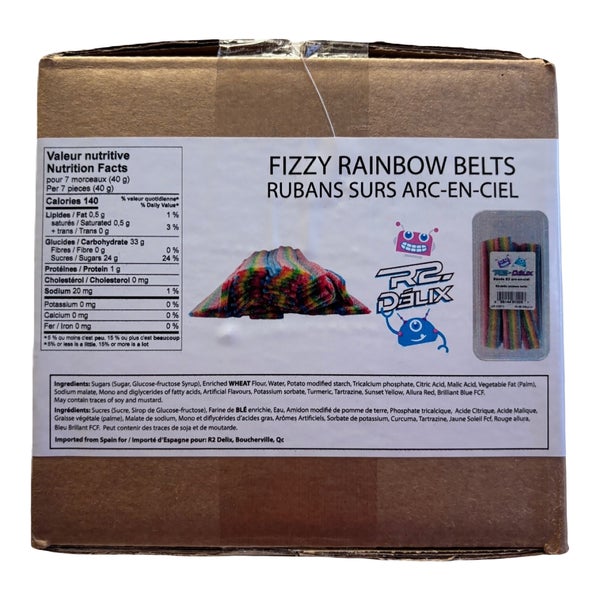 Ceintures pétillantes arc-en-ciel - 48 x 260 g - R2-Delix - Distribution canadienne - Livraison gratuite au Canada pour les commandes de plus de 199 $ CA