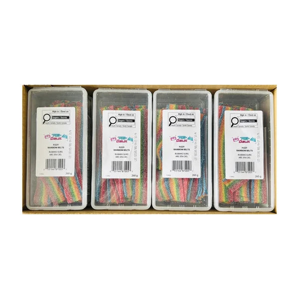 Fizzy Rainbow Belts - 48 x 260 g - R2-Delix - Canadian Distribution