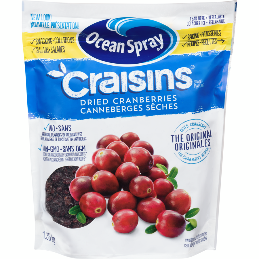 Ocean Spray - Craisins Sweetened Dried Cranberries - 1.36 kg - Canadian Distribution