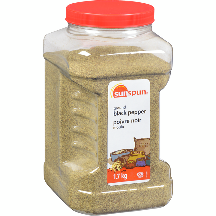 Sunspun - Ground Black Pepper - 1.7 kg - Canadian Distribution