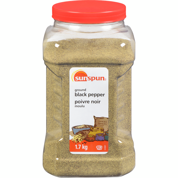 Sunspun - Ground Black Pepper - 1.7 kg - Canadian Distribution