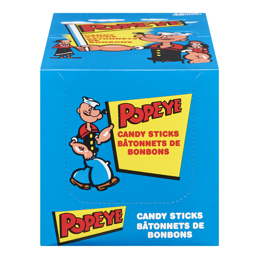 Regal - Popeye Candy Sticks - Case - 48 x 16 g - Canadian Distribution