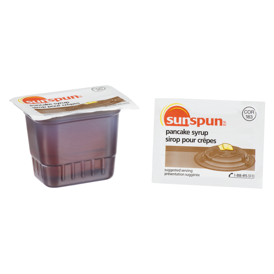 Sunspun - Pancake Syrup - Case - 120 x 43 ml - Canadian Distribution