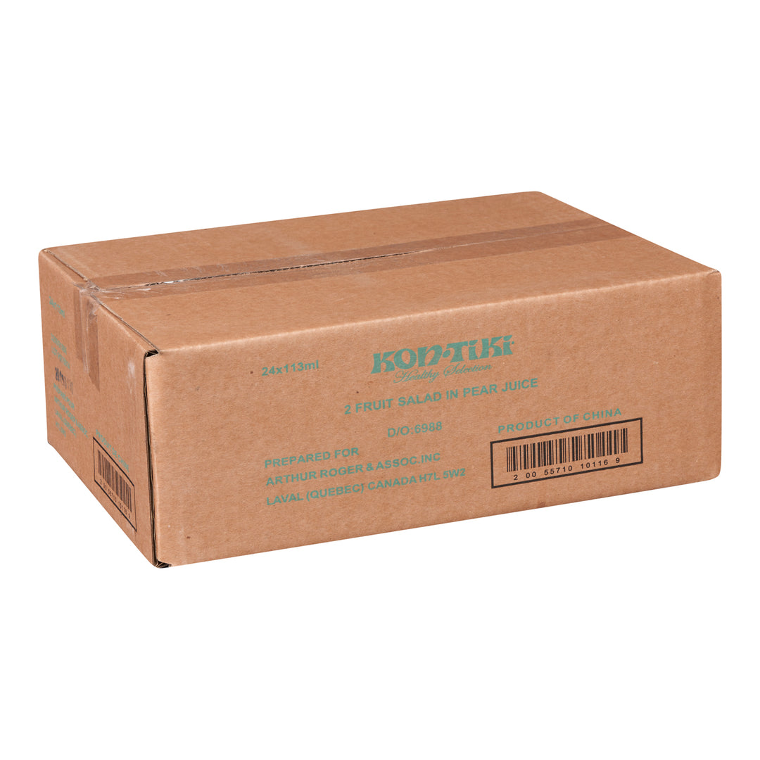 Fruit Cup Pear Peach In Juice - 24 x 113 mL - Kontiki - Restaurant and Foodservice Ingredients - Canadian Distribution