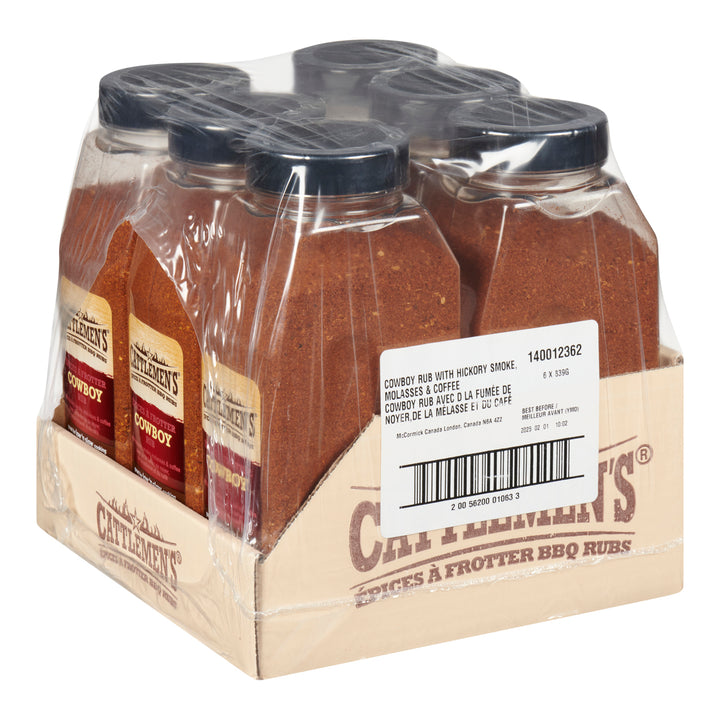 Case of Seasoning Rub Cowboy - 6 x 839 g (Case = 1 x 839 g) - Cattlemen's - Restaurant and Foodservice Ingredients - Canadian Distribution