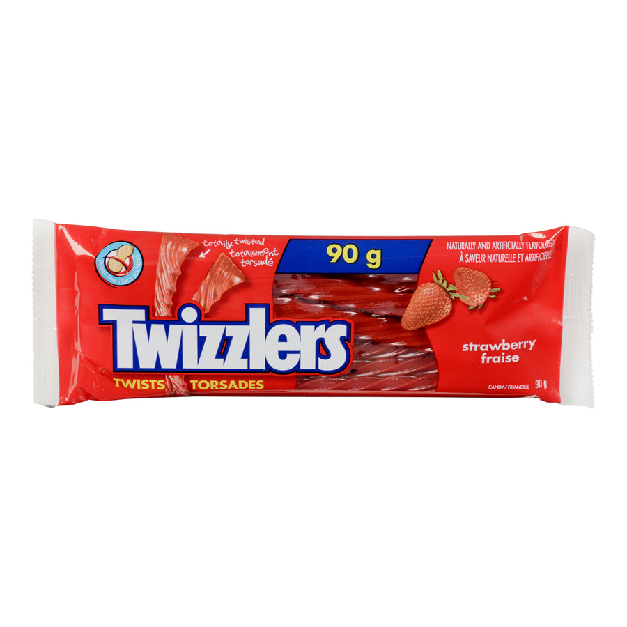 Candy Strawberry Twizzler - 192 x 90 g (Case = 24 x 90 g) - Twizzler - Restaurant and Foodservice Ingredients - Canadian Distribution