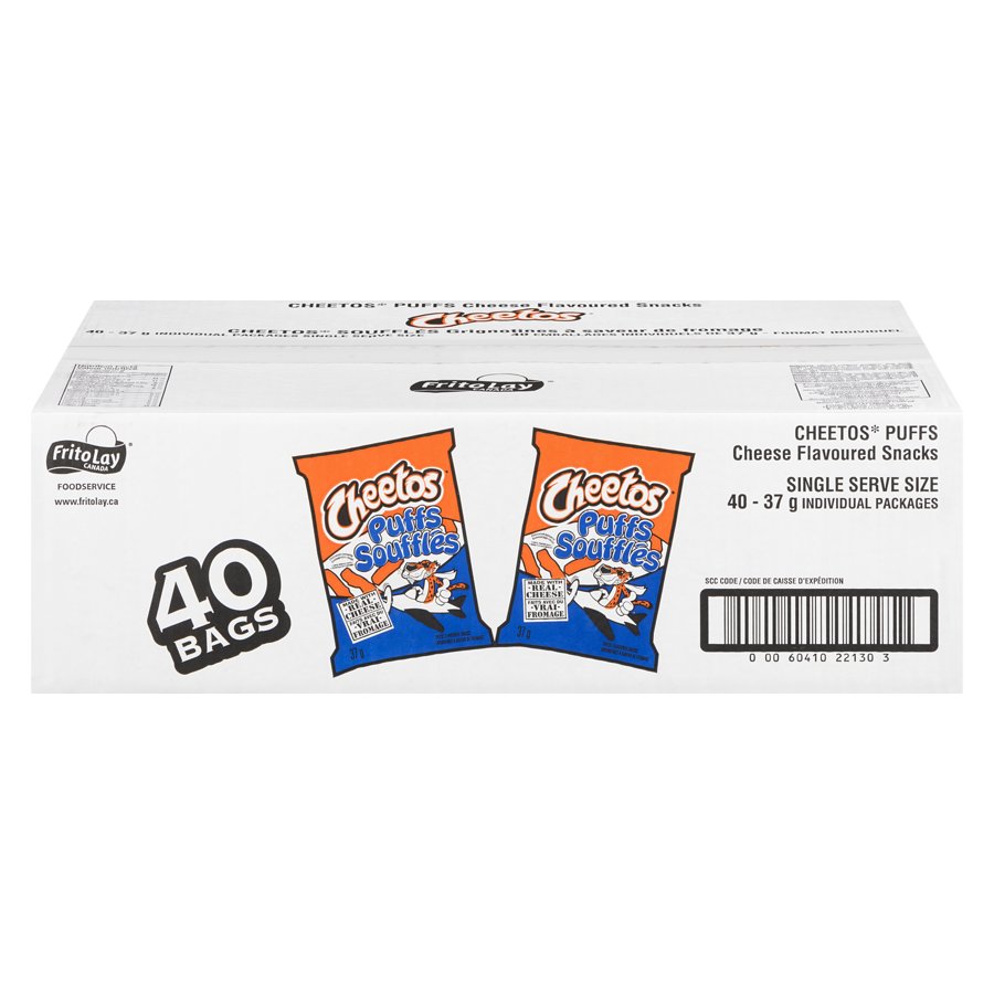 Cheetos - Puffs, Vending Chips - Case - 40 x 37 g - Canadian Distribution