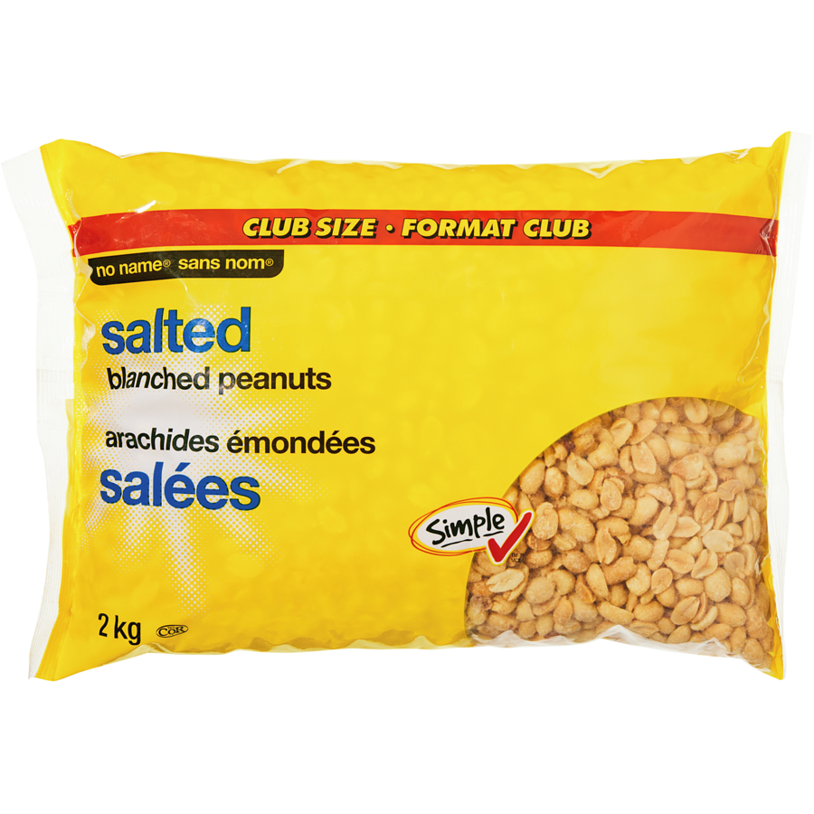 No Name - Salted Blanched Peanuts Club Size - 2 kg - Canadian Distribution