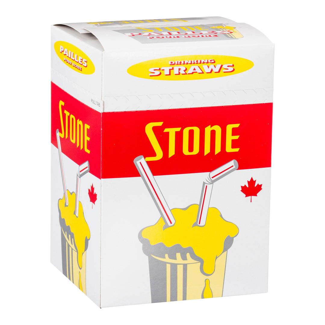 Straw Plastic Wrap Milkshake 8 in. - 6 x 500 count - Stone Plastics - Packaging and Accessories - Restaurant Supplies and Equipment - Canadian Distribution