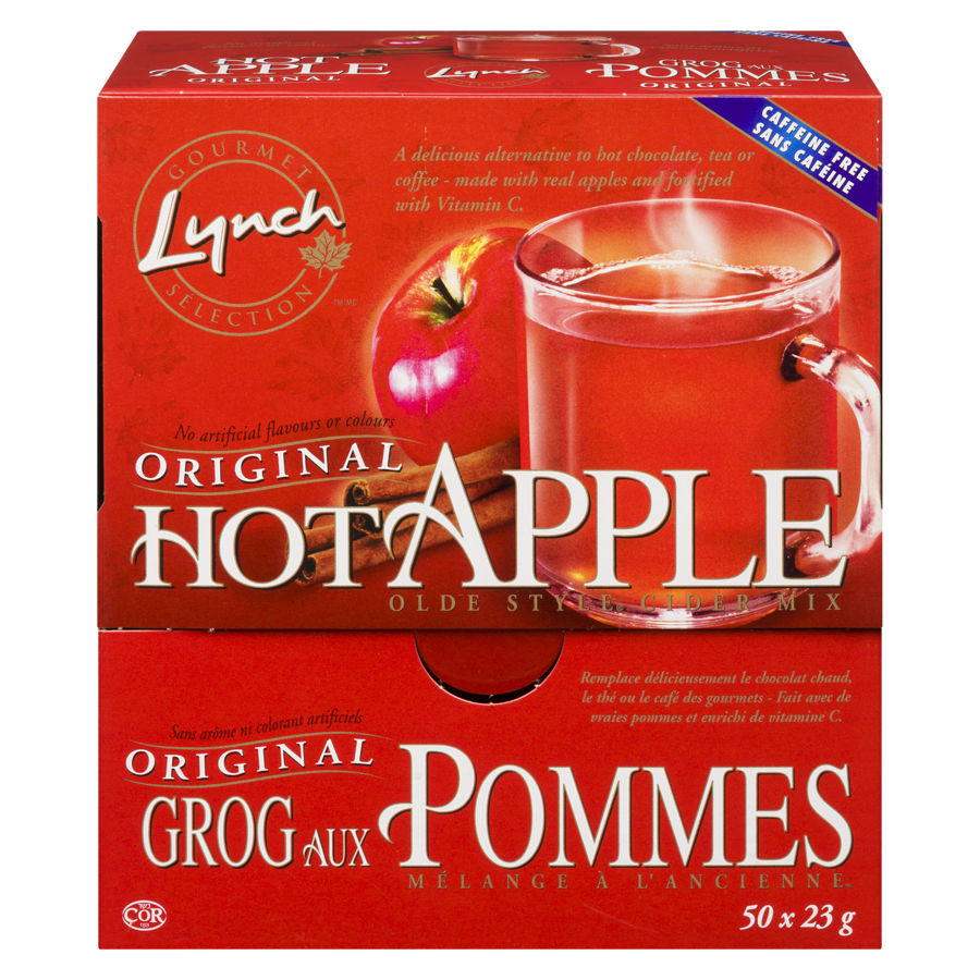 Lynch - Drink Mix, Hot Apple Cider - Case - 50 x 23 g - Canadian Distribution