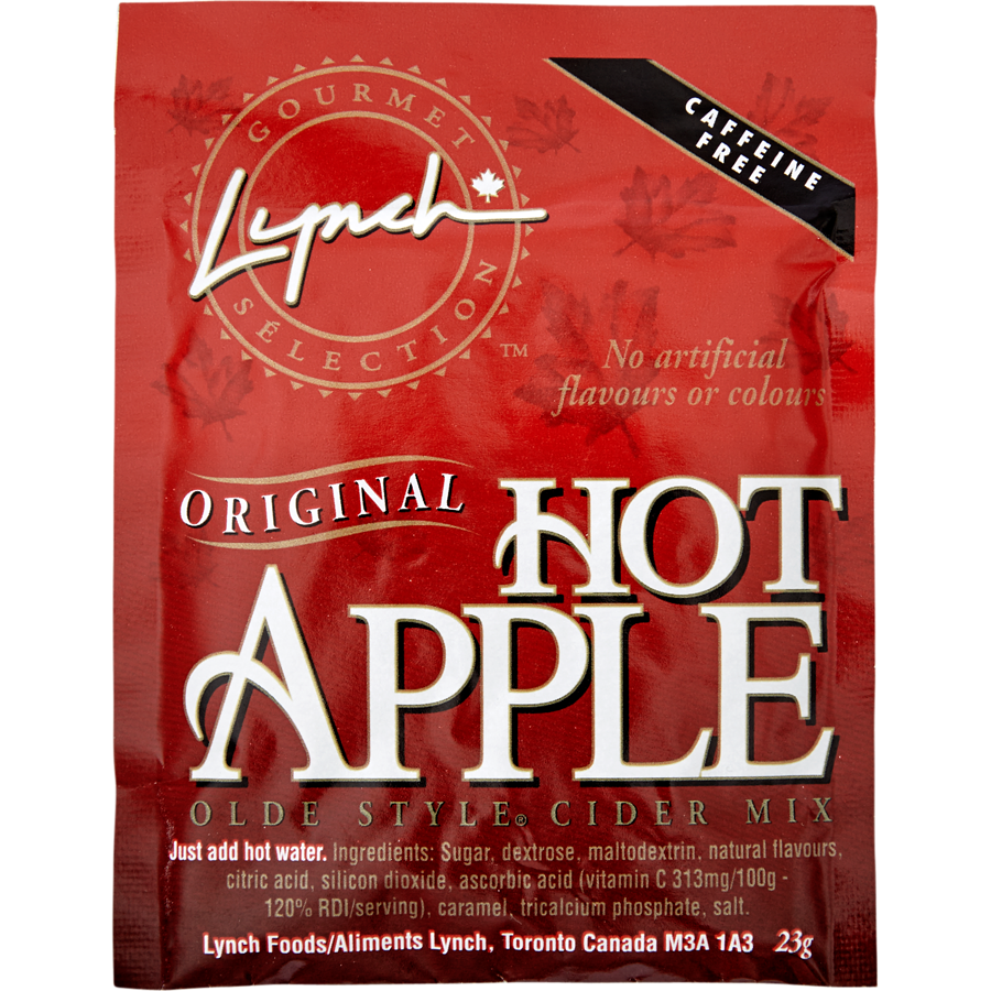 Lynch - Drink Mix, Hot Apple Cider - Case - 50 x 23 g - Canadian Distribution