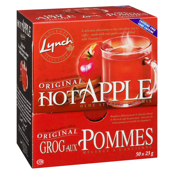 Lynch - Drink Mix, Hot Apple Cider - Case - 50 x 23 g - Canadian Distribution