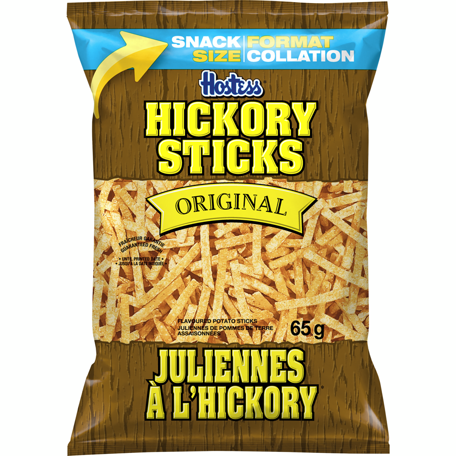 Hostess - Hickory Sticks, Vending Chips - Case - 48 x 65 g - Canadian Distribution