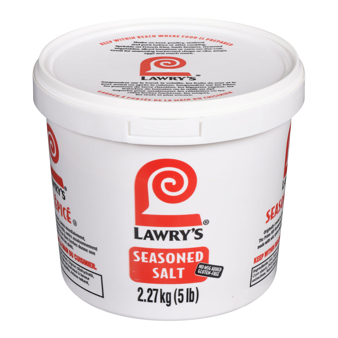 Salt Seasoned No MSG - 4 x 2.27 kg (Case = 1 x 2.27 kg) - Lawrey's - Restaurant and Foodservice Ingredients - Canadian Distribution