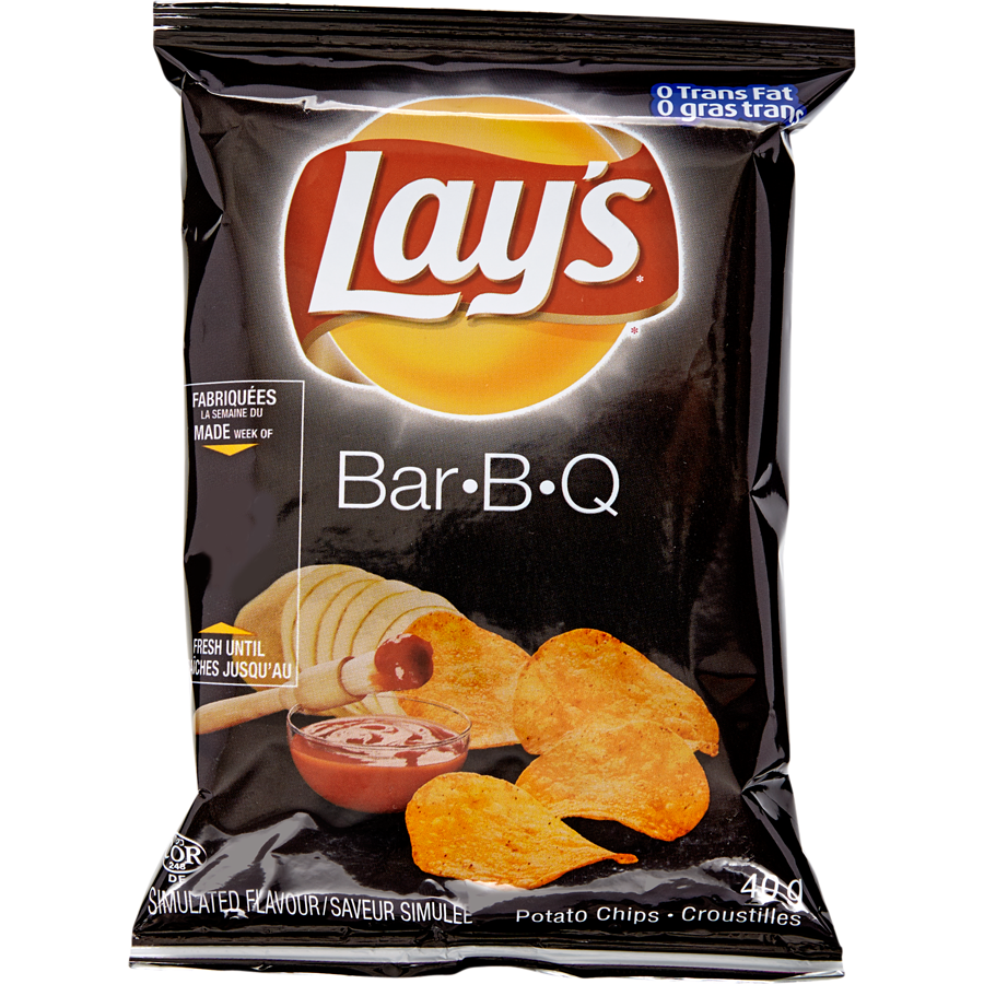 Lay's - Potato Chips, Bar-B-Q, Vending Chips - Case - 40 x 40 g - Canadian Distribution