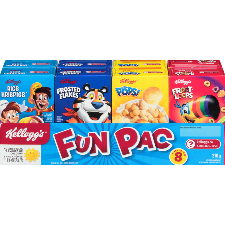 Kelloggs - Fun Pac Cereal - 210 g - Canadian Distribution