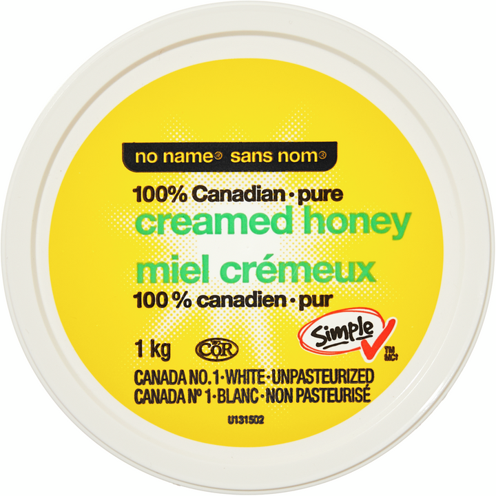 No Name - 100% Canadian Pure Creamed Honey - 1 kg - Canadian Distribution