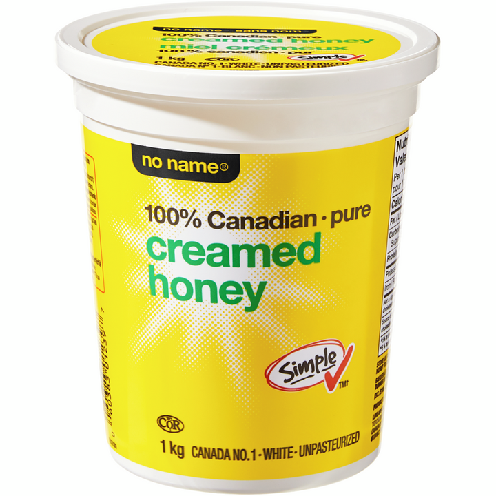 No Name - 100% Canadian Pure Creamed Honey - 1 kg - Canadian Distribution