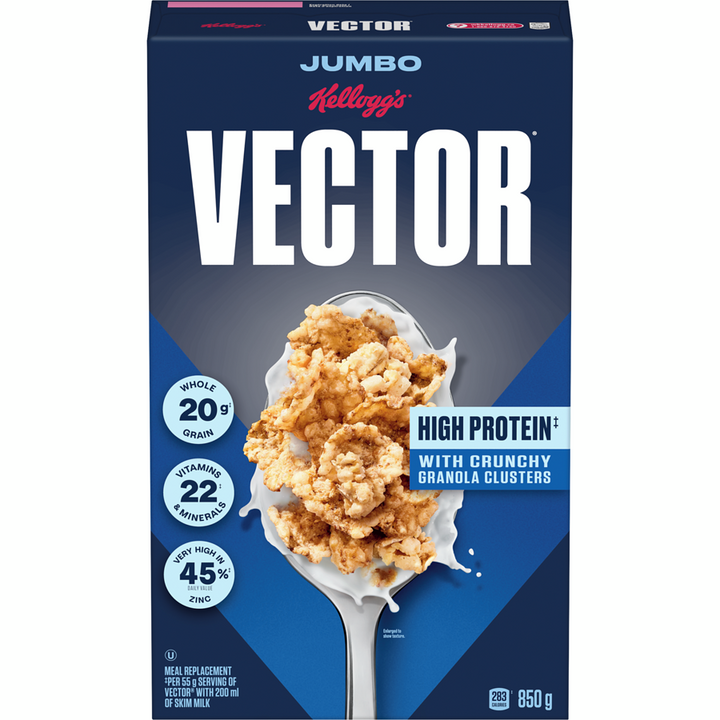 Kelloggs - Vector Meal Replacement Cereal - 850 g - Canadian Distribution