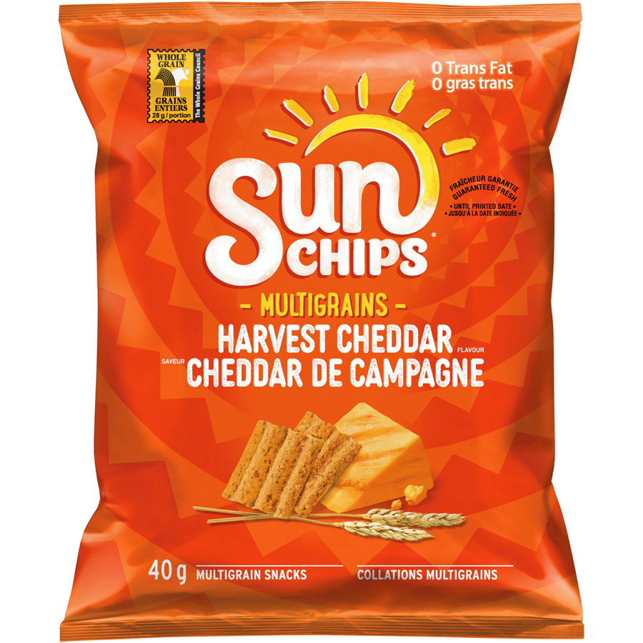 Sunchips - Harvest Cheddar - Case - 40 x 40 g - Canadian Distribution