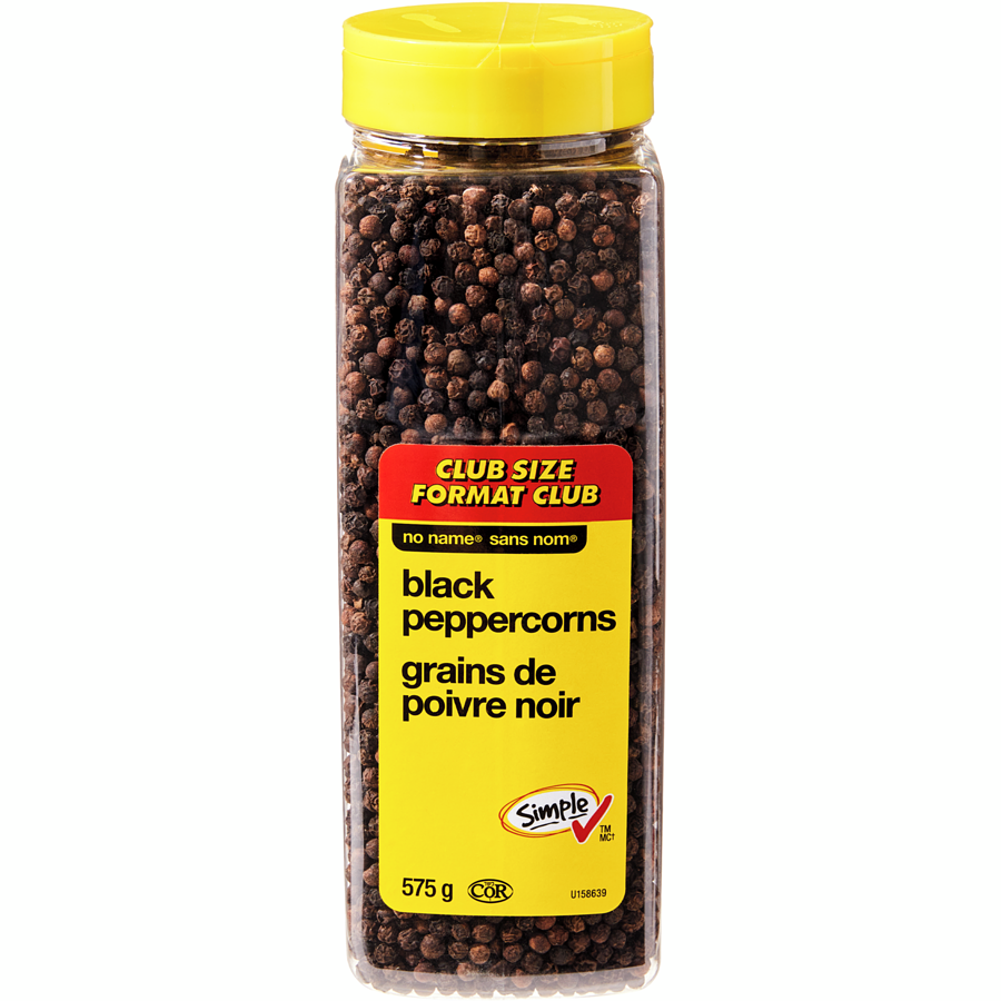 No Name - Black Peppercorns - 575 g - Canadian Distribution