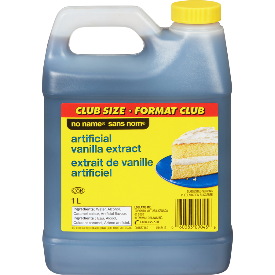 No Name - Artificial Vanilla Extract, Club Size - 1 L - Canadian Distribution