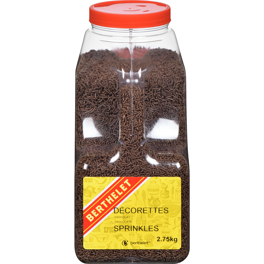 Berthelet - Chocolate Sprinkles - 2.75 kg - Canadian Distribution