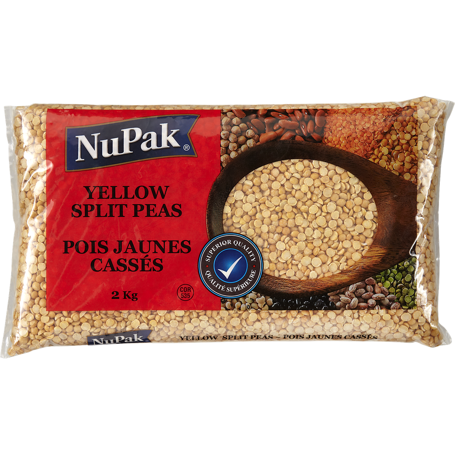 Nupak - Yellow Split Peas - 2 kg - Canadian Distribution