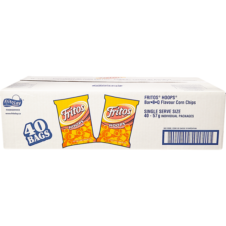 Fritos - Hoops, Barbecue, Vending Chips - Case - 40 x 57 g - Canadian Distribution