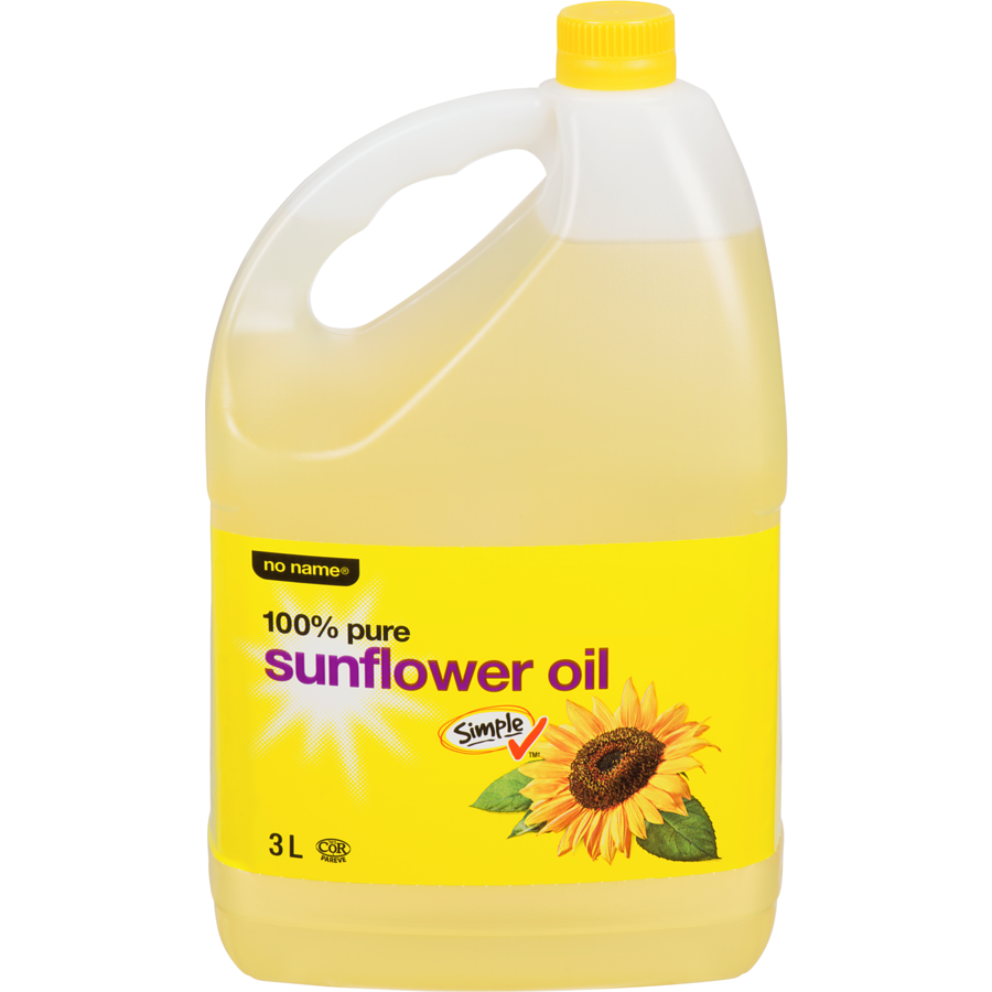 No Name - 100% Pure Sunflower Oil - 3 L - Canadian Distribution