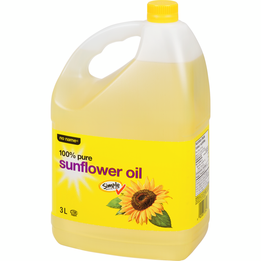 No Name - 100% Pure Sunflower Oil - 3 L - Canadian Distribution