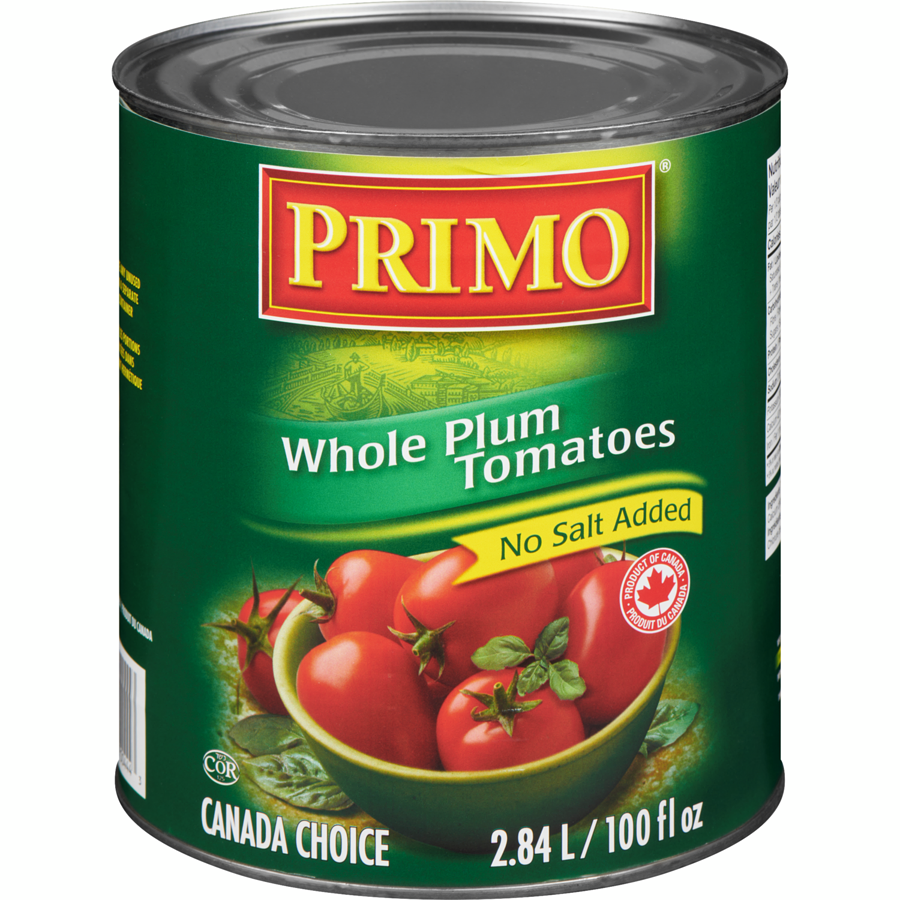 Primo - Whole Plum Tomatoes - 2 L - Canadian Distribution