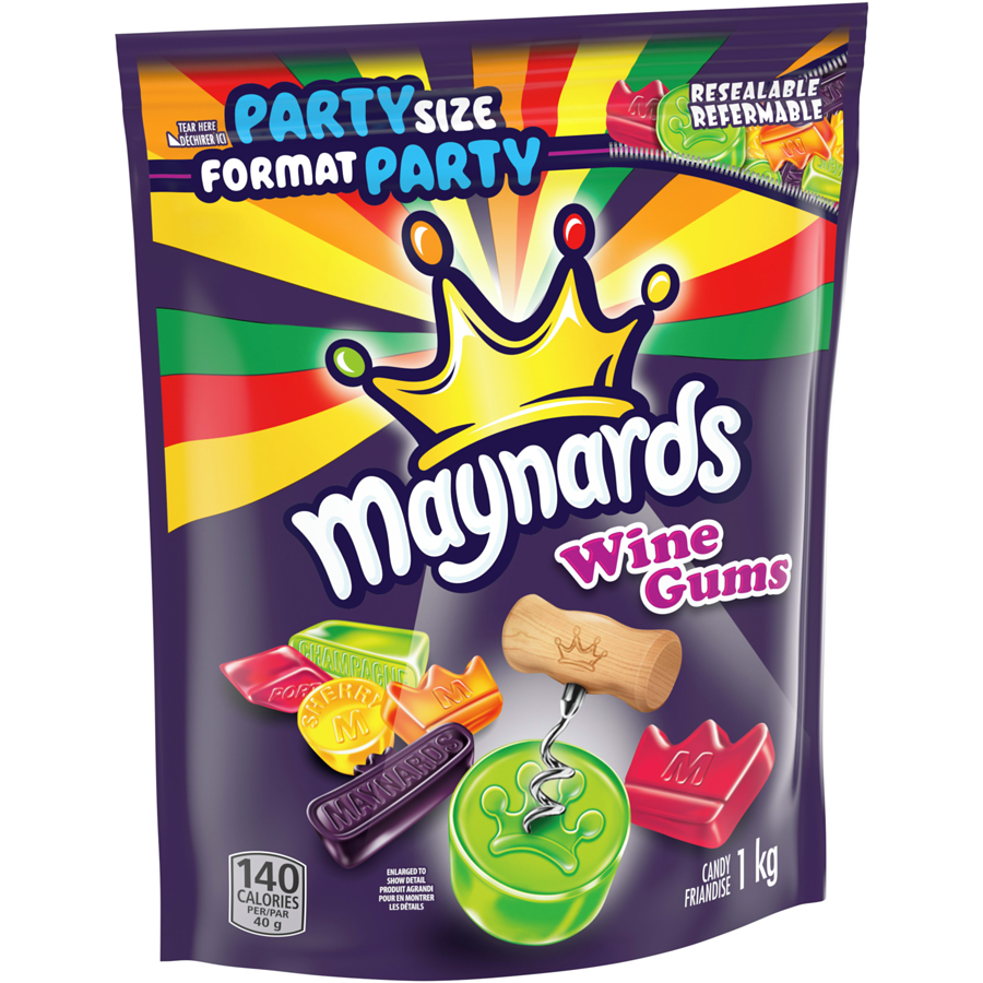 Maynards - Wine Gums Assorted Soft Candy - 1 kg - Canadian Distribution