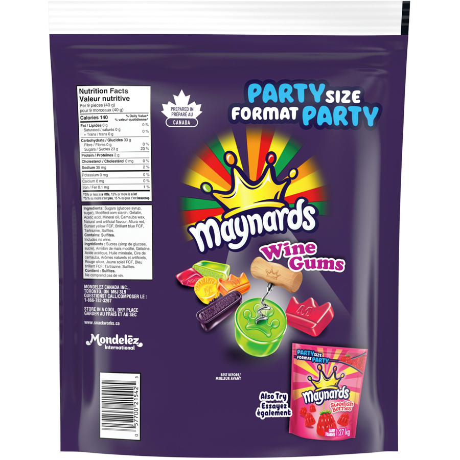 Maynards - Wine Gums Assorted Soft Candy - 1 kg - Canadian Distribution