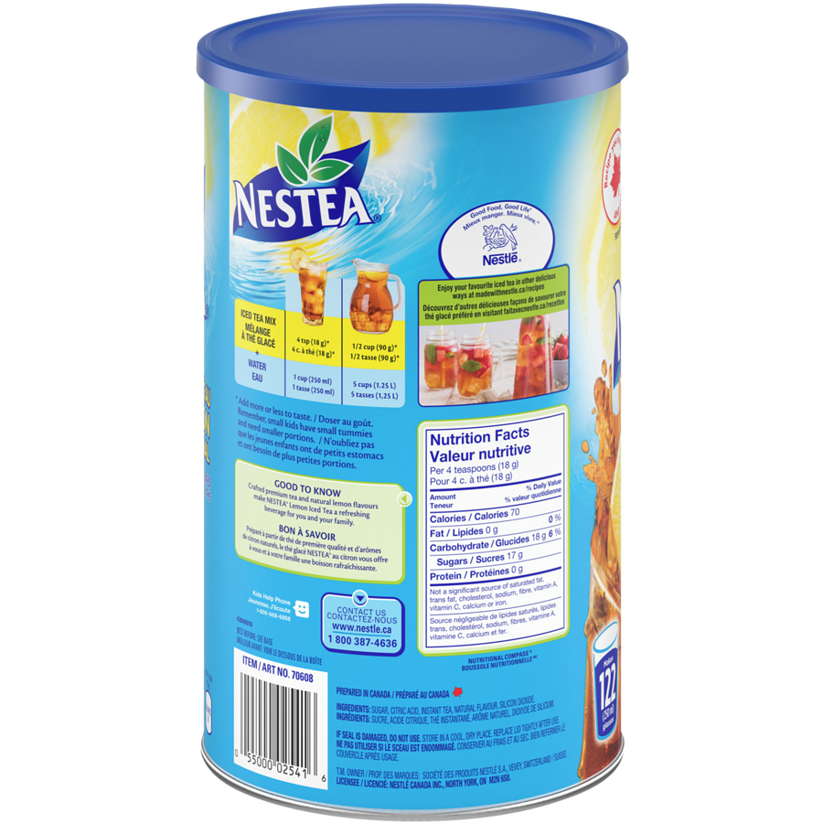 Nestea - Original Lemon Iced Tea Mix - 2 kg - Canadian Distribution