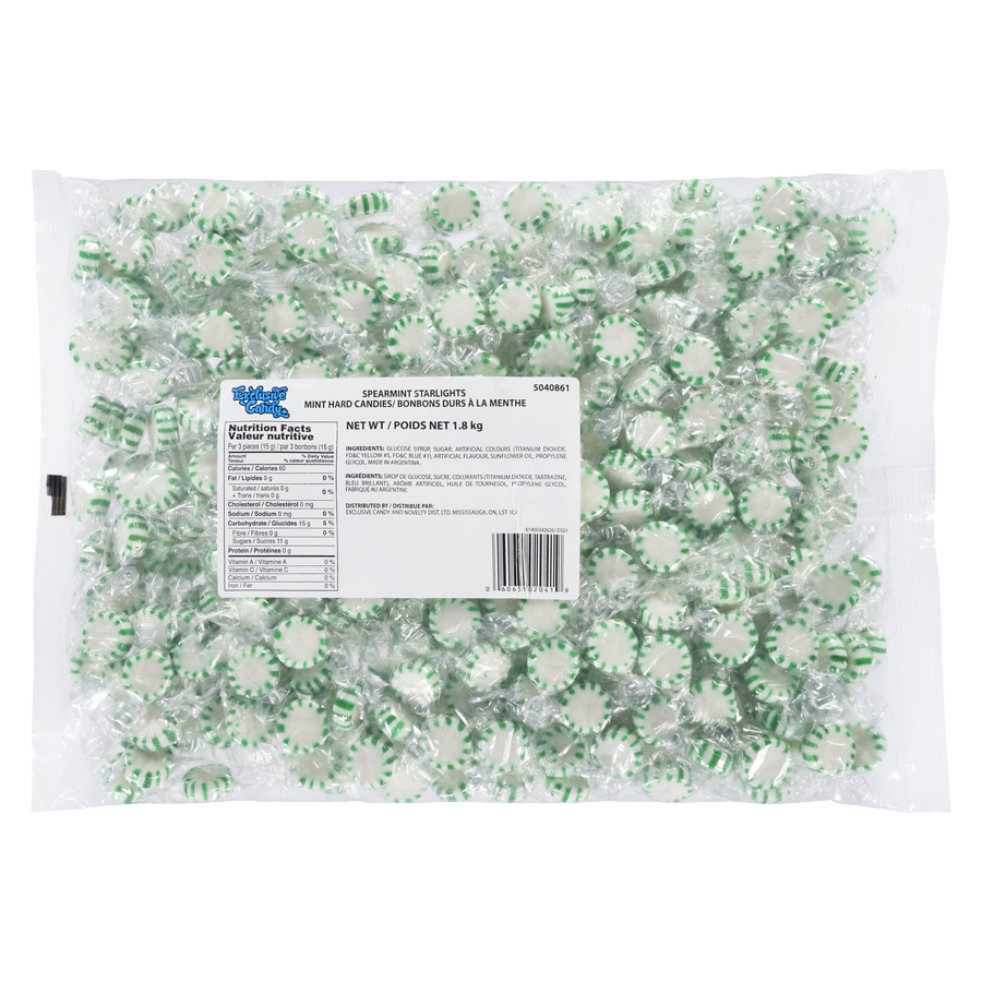 Arcor - Starlight Mints, Spearmint - 1.8 kg - Canadian Distribution