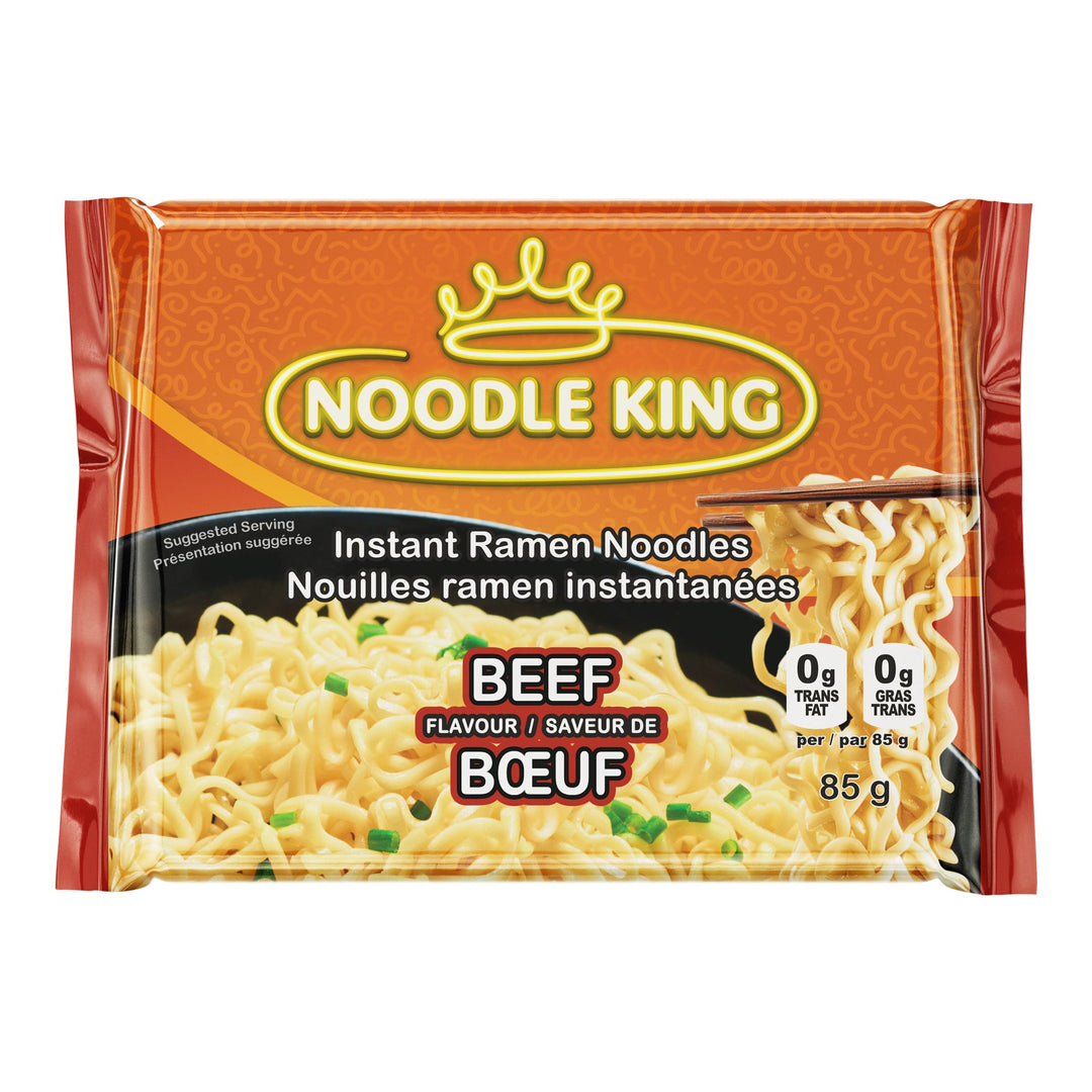 Noodle King Beef Ramen - 96 × 85 g - Grocery and Food Items - Canadian Distribution - Ships Free Within Canada on Orders Above CAD $199