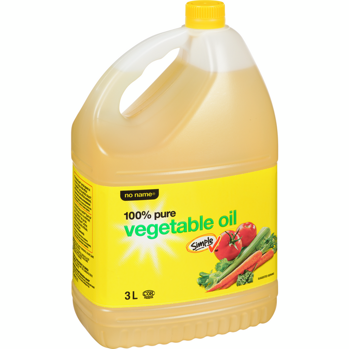 No Name - 100% Pure Vegetable Oil - 3 L - Canadian Distribution