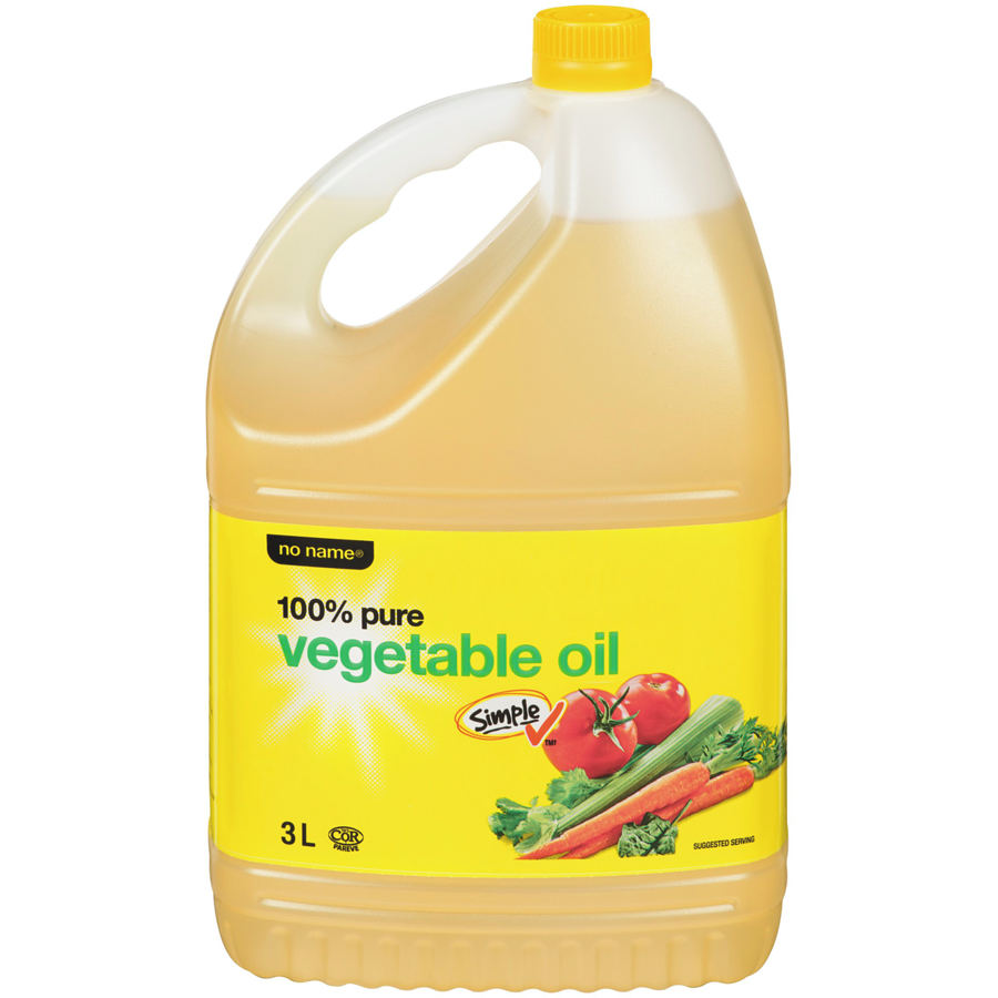 No Name - 100% Pure Vegetable Oil - 3 L - Canadian Distribution