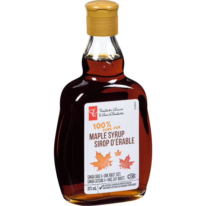 President's Choice - 100% Pure Maple Syrup (Dark) - 375 mL - Canadian Distribution