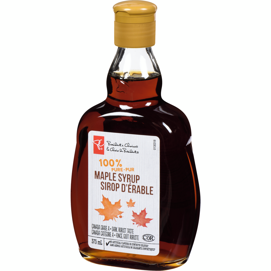 President's Choice - 100% Pure Maple Syrup (Dark) - 375 mL - Canadian Distribution